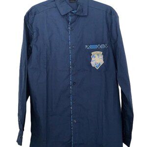 Universal Studios Harry Potter Ravenclaw Men's Blue Button Down Shirt 3XL